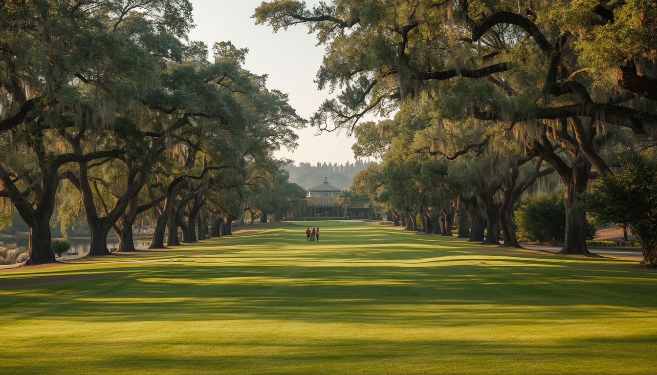 A modern view of Alderwick's most elegant tree-lined fairway. Demonstration image of a fictional course.